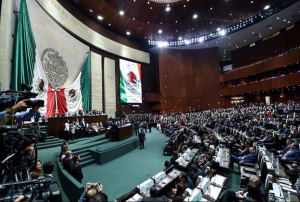 Salón del pleno de la Cámara de Diputados de México.