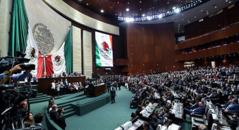 Salón del pleno de la Cámara de Diputados de México.