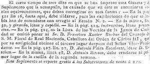 Fe de erratas en la Gazeta de México, editada por Manuel Antonio Valdés y Murguía, para la edición del 13 de agosto de 1806