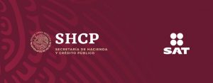 Imagen con los logotipos institucionales de la Secretaría de Hacienda y Crédito Público (SHCP) y del Servicio de Administración Tributaria (SAT).
