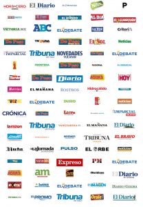 Medios Masivos Mexicanos: asociación privada que integra a distintos medios informativos fuera de la Ciudad de México, como los que se encuentran en la imagen.