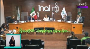 Sesión del pleno de la oficina de transparencia y datos personales, Inai, en Ciudad de México. Mayo de 2022. Foto: Inai
