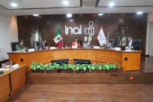 El pleno del Inai, la agencia de privacidad de México, en una sesión de septiembre de 2022. Foto: Cortesía Inai