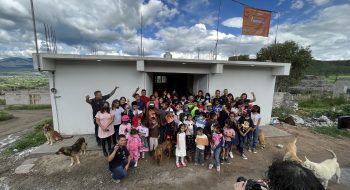 Inauguración del centro comunitario de Utopía AC en la colonia Escalerillas, en Chimalhuacán, el 1 de septiembre de 2022. Foto: JSG