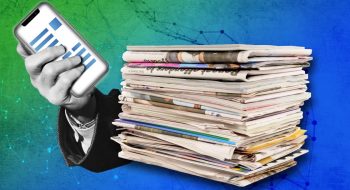 Periódicos y pandemia. Ilustración original de Nayelly Tenorio