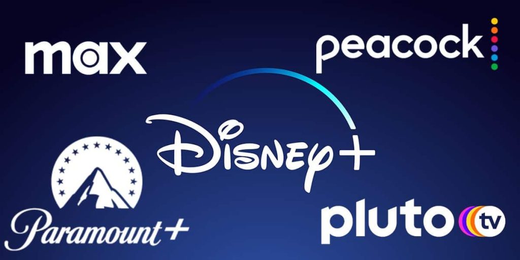 El sindicato del streaming. Netflix, ViX, Telemundo, Max (Warner Bros. Discovery), Paramount+, Disney, Peacock (Comcast) y Pluto TV.