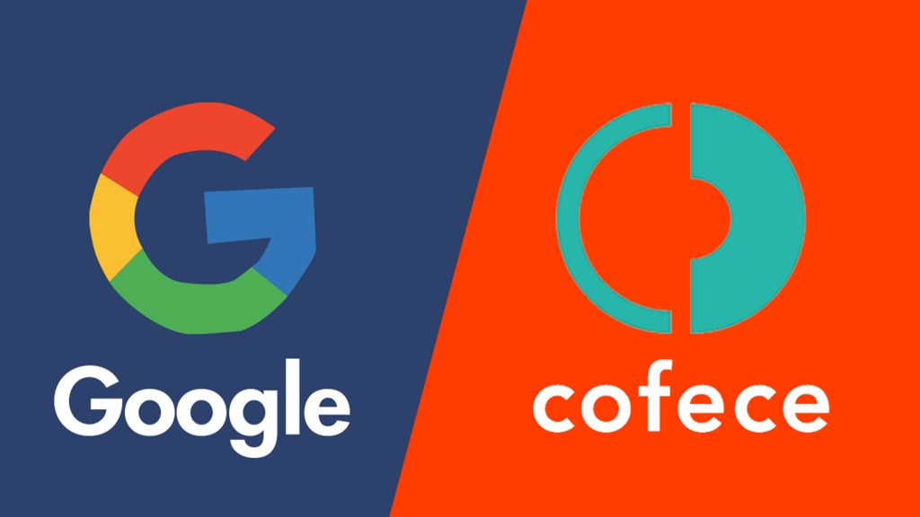 Collage original de El Economista, con los logotipos de Google y Cofece.