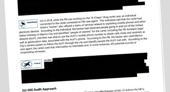 Auditoría del Departamento de Justicia estadounidense a las prácticas de contraespionaje y seguridad operacional del FBI. Junio de 2025. https://oig.justice.gov/sites/default/files/reports/25-065_t.pdf