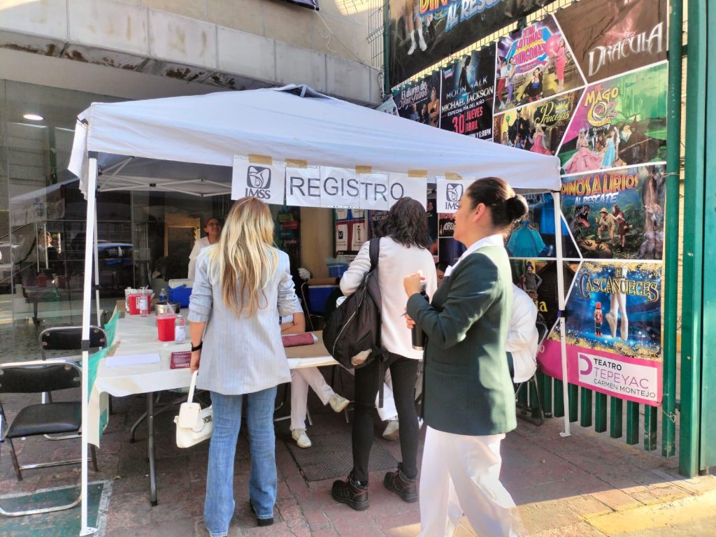 Módulo de vacunación del IMSS, en febrero de 2026. Foto: Cortesía IMSS