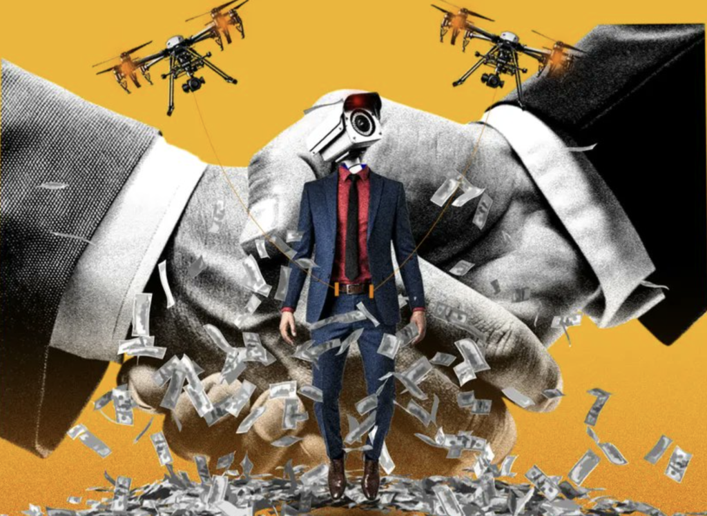 Portada del reportaje La rentabilidad del miedo, de PopLab y Connectas https://poplab.mx/especiales/seguritech-la-rentabilidad-del-miedo-camaras-videovigilancia-mexico/